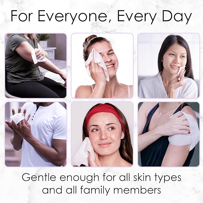 BeautyFrizz Lavender Face Wipes - 120 pcs - Gentle Makeup Remover Wipes for Women - Facial Cleansing Wipe with Aloe, Castor, Vitamin A and E - Extra Soft - Moisturizing