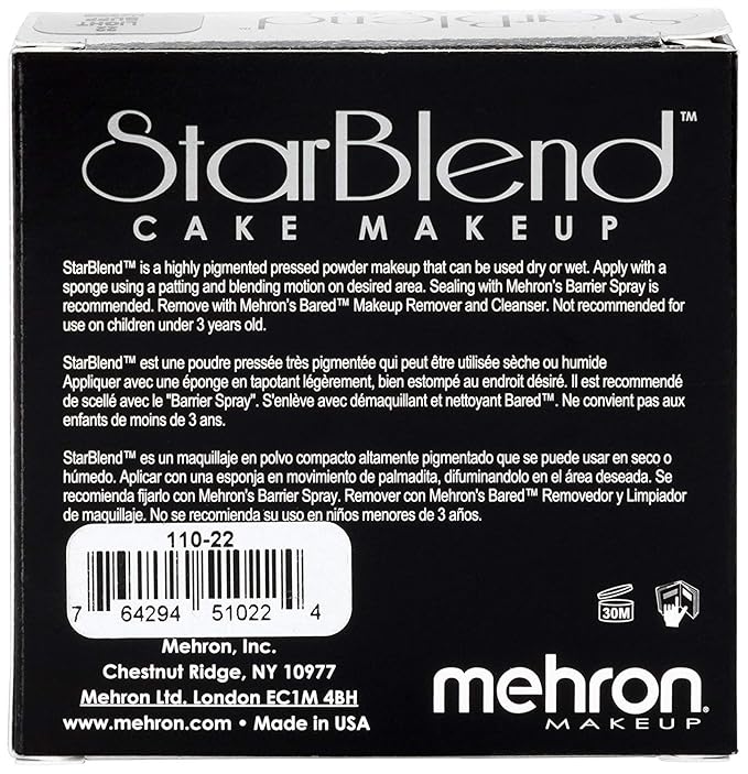 Mehron Makeup StarBlend Cake (2 oz) (Light Buff)