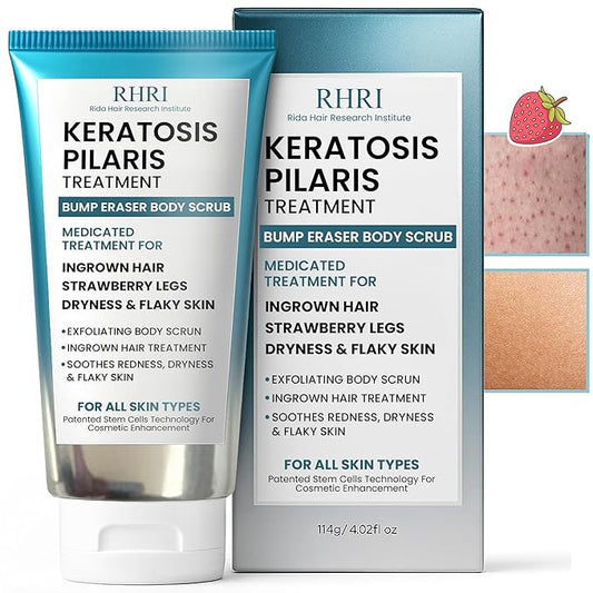 KP Bump Eraser Body Scrub with 10% AHA | Keratosis Pilaris Treatment | Bump Eraser Body Scrub | Ingrown Hair Treatment | Clears Strawberry Legs | Soothes Redness, Dryness & Flaky Skin