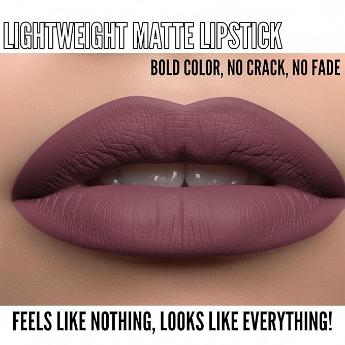 Mynena Dusty Mauve Rose Matte Liquid Lipstick | Long-Lasting Comfort | Smudge-Proof Transfer-Resistant | Full Coverage Non-Drying | Vegan & Cruelty-Free | All-Day Wear Lip Color | Eve