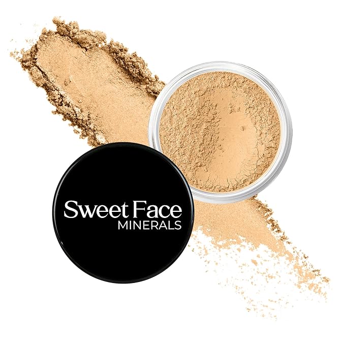 BEIGE FOUNDATION (5g Sample Size Jar) – Mineral Loose Powder Foundation – Matte Finish, Natural Coverage for Medium Skin – Sweet Face Minerals SPF 30