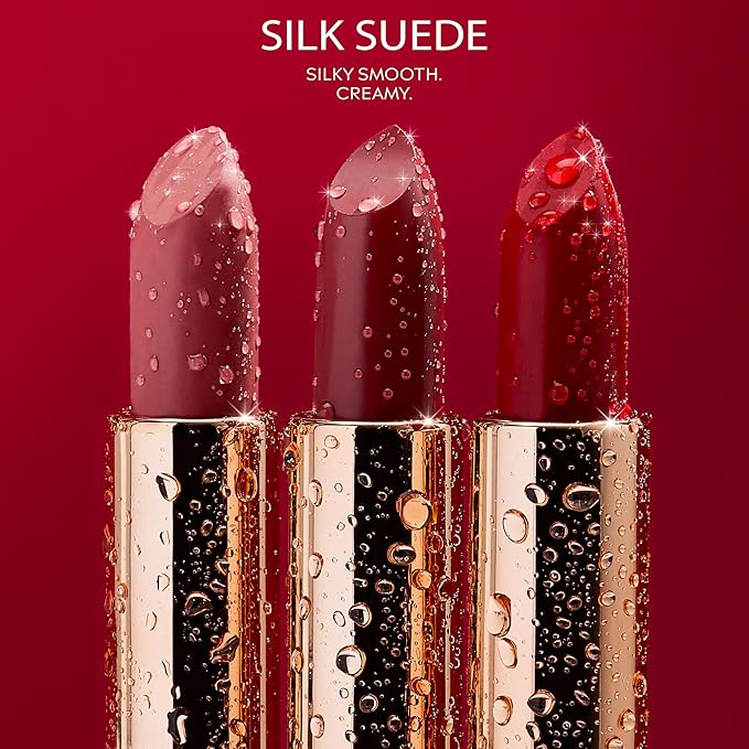 NATASHA MOOR Silk Suede Lipstick: Long-Lasting, Hydrating Semi-Matte Finish - Creamy, Cruelty-Free Formula - Silky Smooth and Highly Pigmented - Mirror for On-the-Go Glamour - TITAN