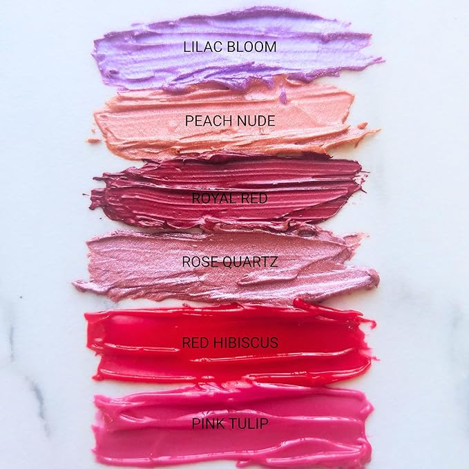 Aromi Glossy Lip Tint in Pot – Shimmery, Hydrating Lip Gloss Color, Metallic, Rosy Mauve Shade, Vegan & Cruelty-free, Moisturizing, Non-Sticky Formula (Rose Quartz)