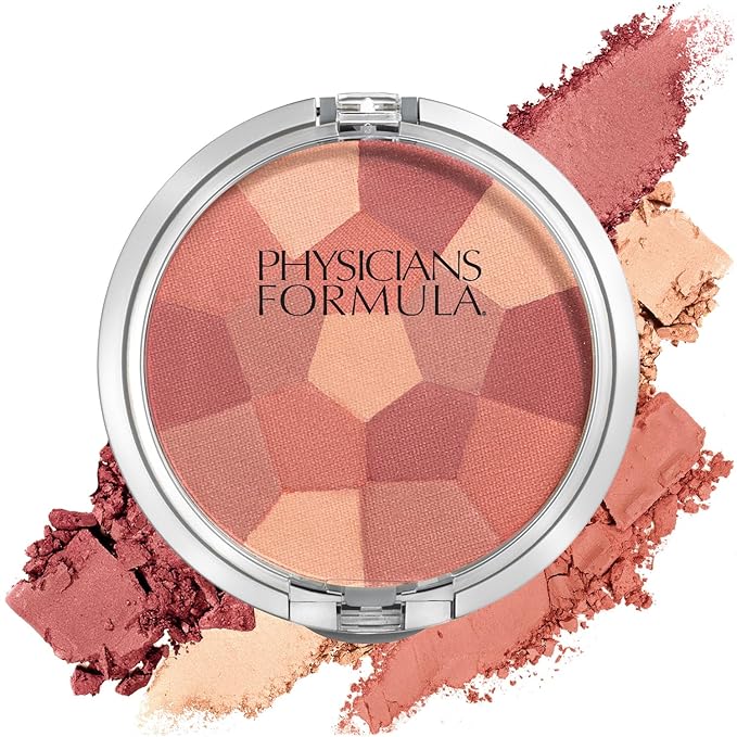 Physicians Formula Multi-Colored Pressed Finishing Powder Palette - Translucent & Blush Powder Blushing Rose, Dermatologist Tested