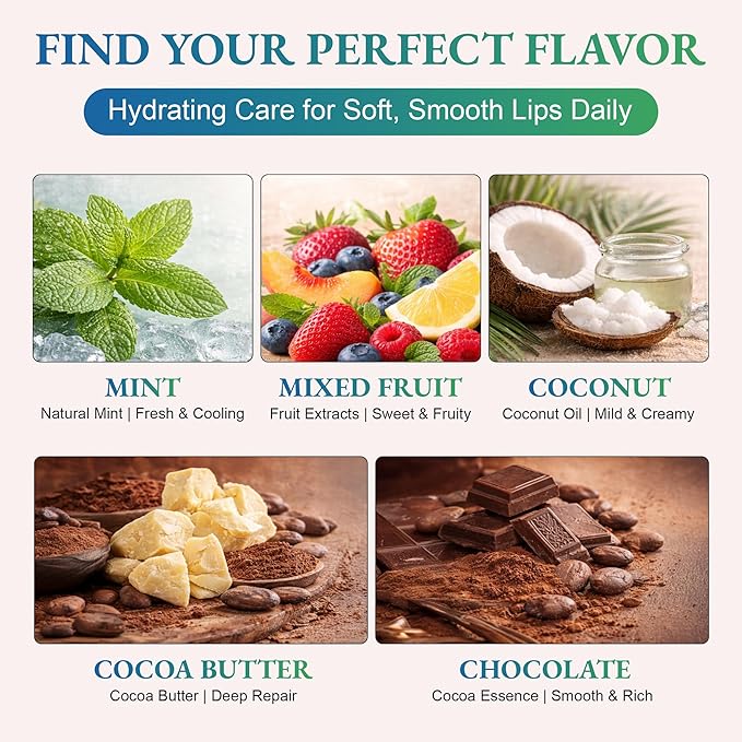 Azmera Mint Lip Balm - Organic Shea Butter from Ghana Chapstick for Dry Chapped Lips - Refreshing Mint Lip Moisturizer - Made in USA - 6g Stick