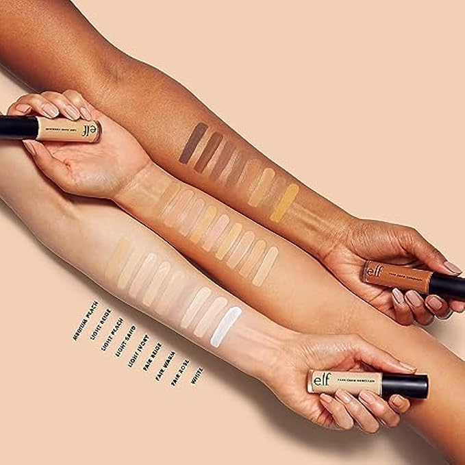 e.l.f. 16HR Camo Concealer, Full Coverage & Highly Pigmented, Matte Finish, Light Beige, 0.203 Fl Oz (6mL)