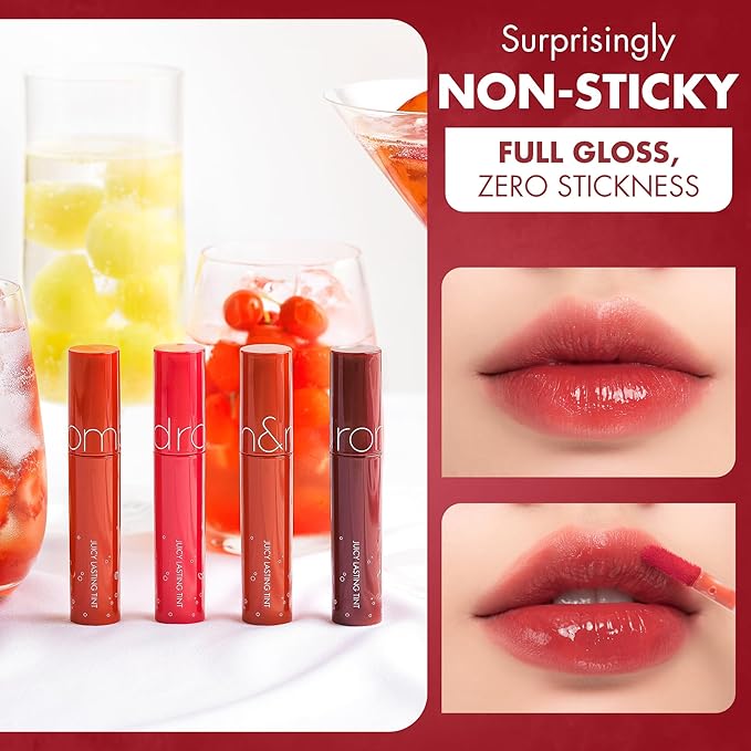 rom&nd Juicy Lasting Tint #16 Corni Soda - Long-Lasting Lip Gloss, Lipstick & Stain in One | Moisturizing, Non-Sticky, Vibrant Korean Lip Makeup