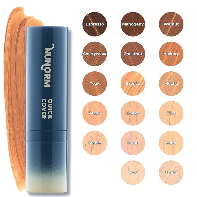Foundation & Concealer Stick for Men - Full Buildable Cover for Dark Circles, Blemishes, Acne, Redness & Under Eyes - Face & Body Makeup Stick for All Skin Types - Non-Comedogenic 15-Beige