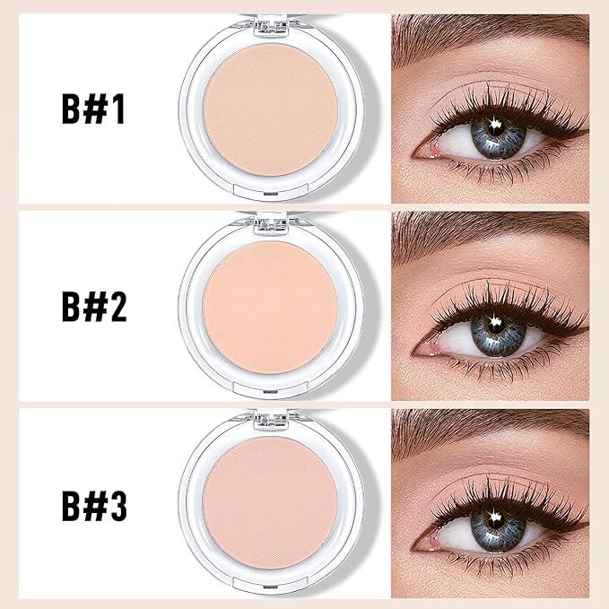 Apricot Nude Eyeshadow Palette - Single Matte Eyeshadow Silky Pressed Eye Shadow Powder, Compact Lightweight Blendable Neutral Eyeshadow, Daily Matte Eyes Makeup, #03