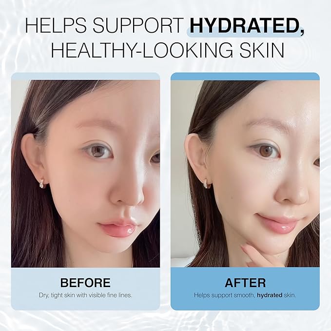 POESIA Hydro Hyaluronic Ampoule Serum – 3-Layer Hyaluronic Acid Complex for Deep Hydration | 48ml | Korean Glass Skin Glow | Clinically Proven +282% Moisture | Clean & Vegan Skincare