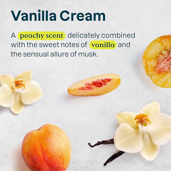 ATTITUDE Body Wash for Sensitive Skin, EWG Verified Shower Gel, Soothing Oat, Dermatologically Tested, Plant and Mineral-Based, Vegan Personal Care, Vanilla Cream Scent, 16 Fl Oz