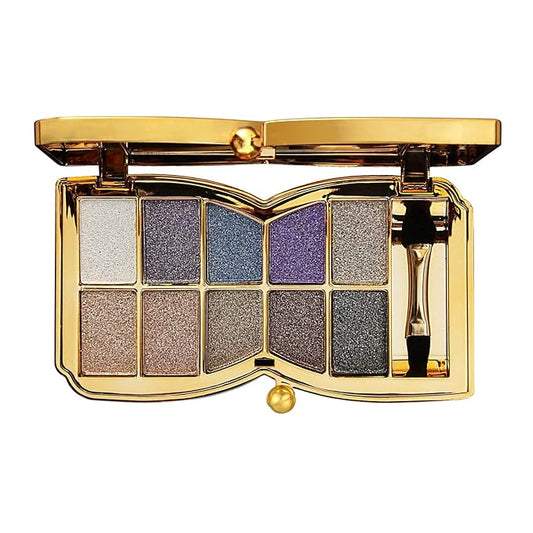 Glitter Eyeshadow Palette, 10 Colors Sparkle Shimmer & Matte Eye Shadow Highly Pigmented Waterproof Long Lasting Makeup Set (Color 3)