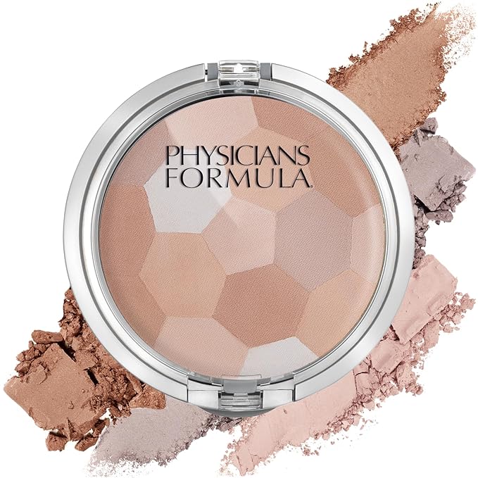 Physicians Formula Multi-Colored Pressed Finishing Powder Palette - Translucent & Blush Powder Blushing Rose, Dermatologist Tested