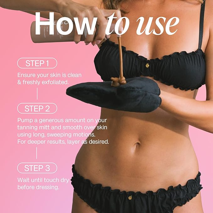 Bali Body Instant Tan Mousse | Wash-off instant bronzing mousse, streak-free with quick-dry finish | Chocolate-tinted body makeup for a natural glow | 200ml/6.7oz