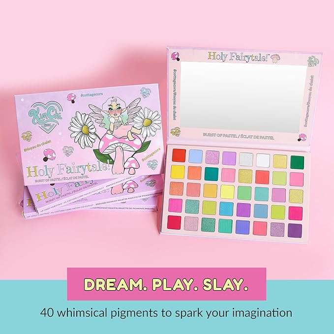 Kimchi Chic Holy Fairytale Palette – 40 Color Eyeshadow Palette, Highly Pigmented, Blendable, Long Lasting, Cruelty Free Cottagecore 1.26oz