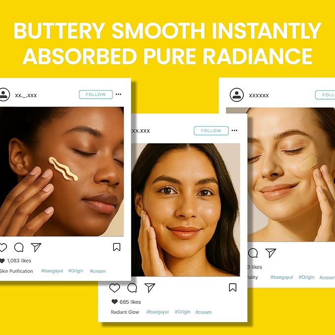 Baegayul ORIGIN Face Moisturizer Cream - Korean Daily Moisturizer with Propolis & Coix Seed Extract complex - Deep skin Hydration & Soothing for Dry, Sensitive Skin [ 2.71 fl oz ]