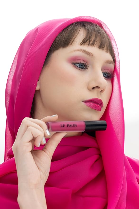 LePaon Cosmetics Pout Cloud Lipgloss – Long-wear, Transfer-Proof Matte Lipstick with High Pigment Payoff – Infused with Vitamin E for Extended Hydration (Party Pink)