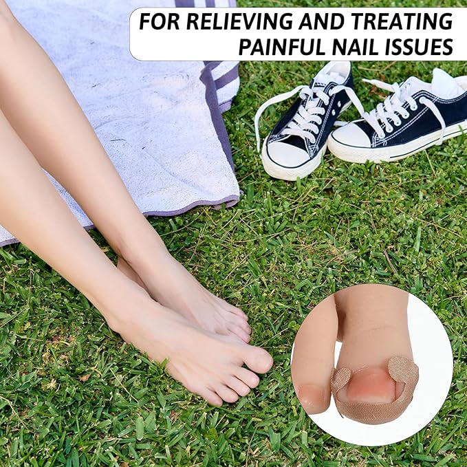Professional Ingrown Toenail Corrector Set with Ingrown Toenail Strips, Curved Toenails Corrector Patch, Painless File and Lifter Pedicure Tools, Ingrowns Toenails Tools for Women and Man