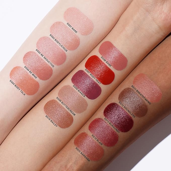 Oulac Nude Lipsticks for Women, Peach Matte Lip Stick, Full Coverage Lip Color, Satin Matte Finish, Cream Texture, Hydrating, Infused with Hyaluronic Acid, Vegan & Clean Beauty 4g SG02 Bodylicious