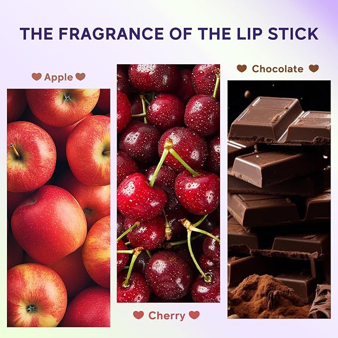 Glam Code Tinted Lip Balm Trio, Moisturizing Lipstick with Shea Butter, Hydrating Lip Makeup Set for Women & Girls, Vegan Formula, Cream Finish, Cruelty-free (3-Count, 03)