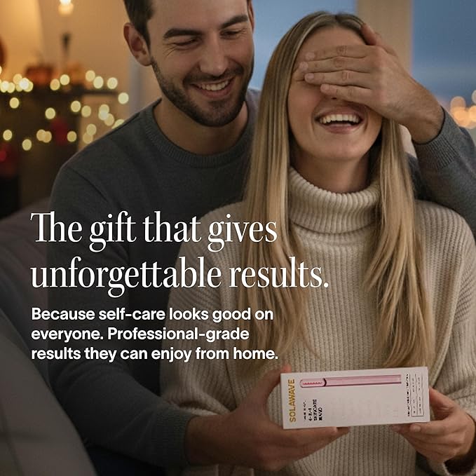 Solawave 4-in-1 Red Light Therapy Wand for Face & Neck | Beauty Device with Galvanic Current, Massager & Warmth | Anti-Aging, Wrinkle Reduction, Skin Tightening, Depuffing & Rejuvenation (Matte Black)