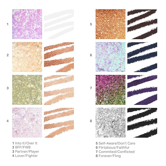 Morphe Mixed Signals Dual-Ended Eyeshadow Stick - Cream Eyeshadow Pigment & Chrome Liquid Flakes for Bold, Layered Eye Makeup Looks - Lover/Fighter (0.96 oz)