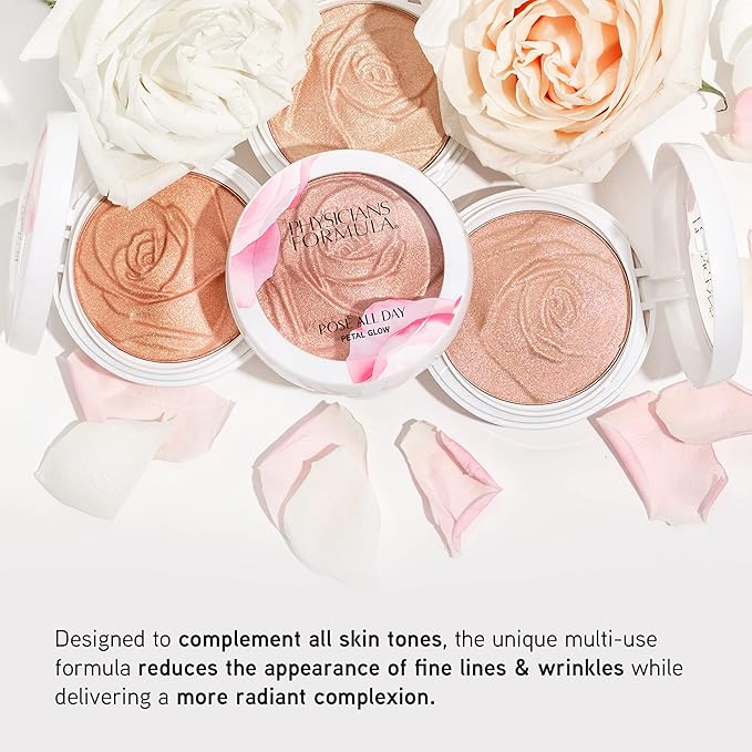 Physicians Formula Highlighter Blush Face Powder, Pink Petal Glow | Dermatologist Tested | Clinically Tested | Pack of 2