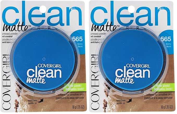 COVERGIRL Clean Matte Pressed Powder Tawny 10 g (Packaging may vary) (Pack of 2)