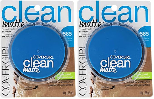 COVERGIRL Clean Matte Pressed Powder Tawny 10 g (Packaging may vary) (Pack of 2)