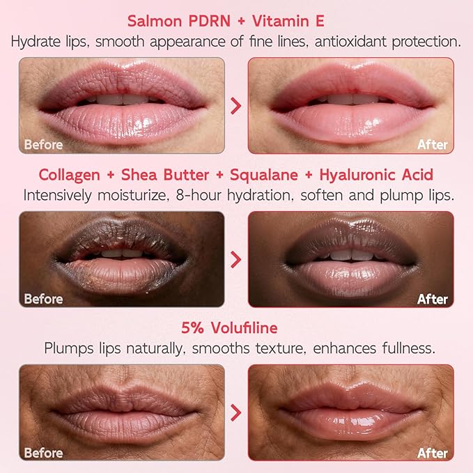 YouthVibe Lip Sleeping Mask Overnight Moisturizing – 5% Volufiline, Squalane, Shea Butter, PDRN & Collagen Hydrating Lip Mask Treatment for Lip Care, Dry & Flaky Lips, Pack of 2