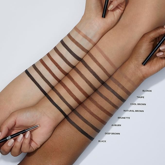 e.l.f. Ultra Precise Brow Pencil, Creamy, Micro-Slim, Precise, Defines, Creates Full, Natural-Looking Brows, Tames and Combs Brow Hair, Neutral Brown, 0.0017 Oz