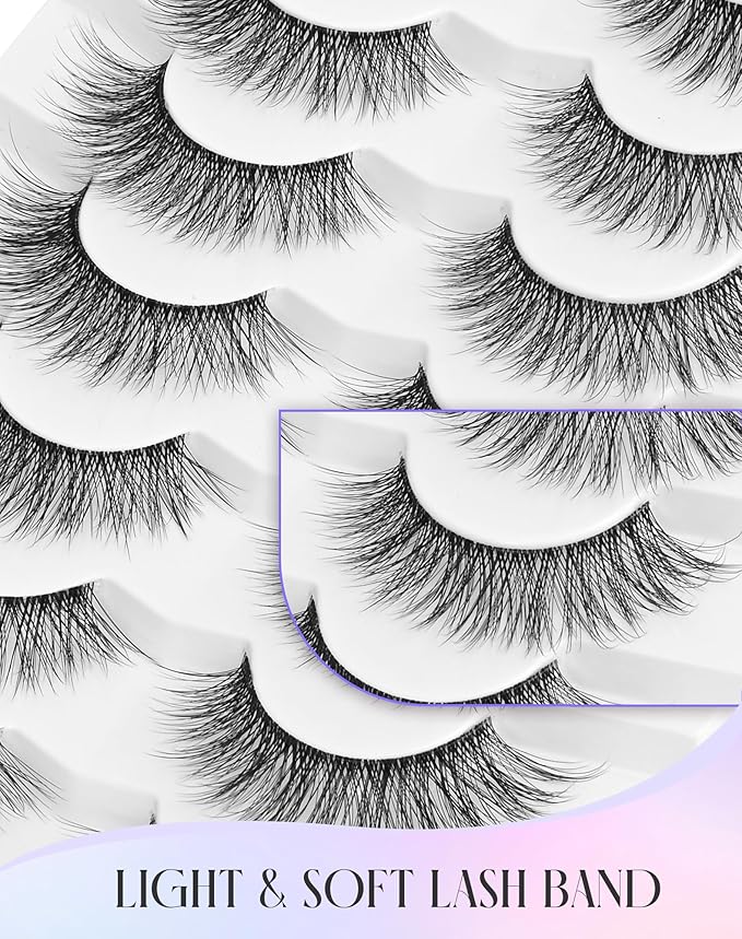 Lashes Wispy False Eyelashes Mink Lashes Natural Lashes Fake Lashes Strip Lashes Cat Eye Lashes Natural Eyelashes K20