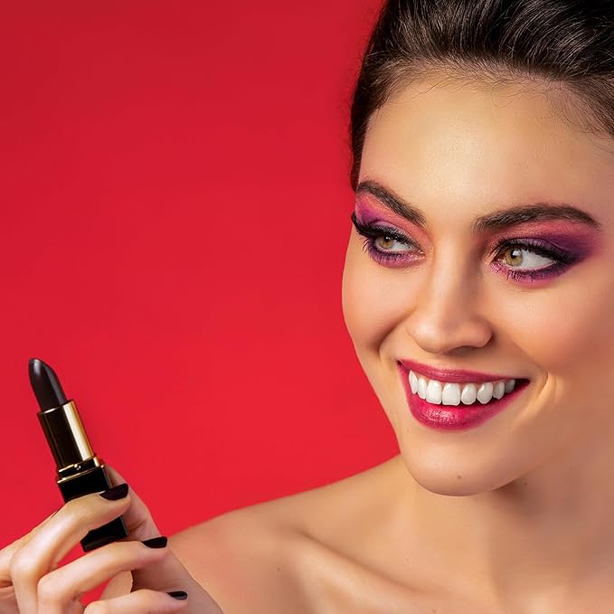 L’Paige LBK – Black Color-Changing Lipstick and Lip Stain | Aloe Vera-Based, Long-Wear, Moisturizing | Transforms into a Deep Wine-Magenta Finish
