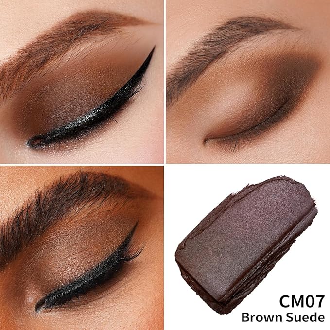 Oulac Matte Eyeshadow 3-in-1 Eyeshadow Eye Primer&Eyeliner Highly Pigmented Waterproof Smudge-proof Long Lasting Wear Smooth&Blendable Formula for Natural Look,Vegan & Cruelty-Free,CM07
