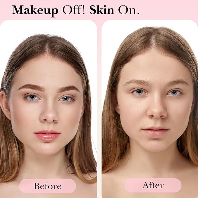 mivida Hypoallergenic Makeup Remover Wipes With Vitamin E, Alcohol Free & Fragrance Free Makeup Wipes For Sensitive Skin, Plant Based Make Up Remover, Travel Friendly 2 × 25 Count