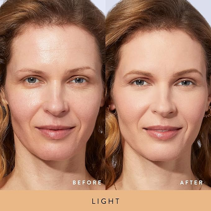LAURA GELLER NEW YORK Award-Winning Baked Balance-n-Brighten To Go Travel Size Color Correcting Powder Foundation - Light - Buildable Light to Medium Coverage - Demi-Matte Natural