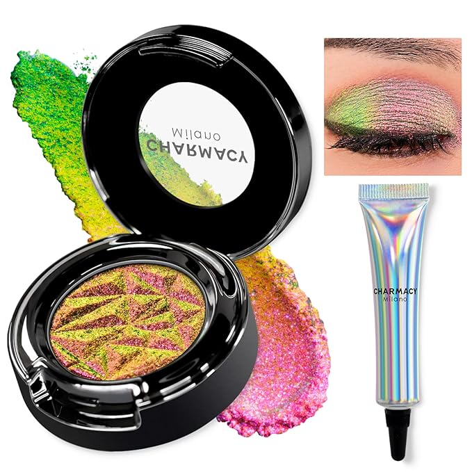 CHARMACY Duochrome Eyeshadow, Insane Shifters Chameleon Eyeshadow, Creates High-Impact, Metallic Eye Looks, 100% Vegan and Cruelty Free (Chameleon-#902, 0.05 Ounce (Pack of 1))