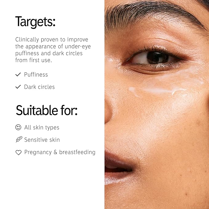 The INKEY List Caffeine Eye Cream Duo, Reduce Eye Puffiness and Dark Circle, Blur Fine Lines, 0.5 fl oz (2 Pack)