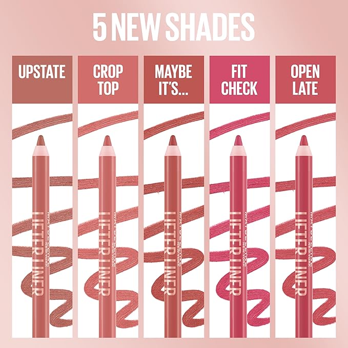 Maybelline Lifter Liner Lip Liner Pencil with Hyaluronic Acid, Peaking, 1 Count