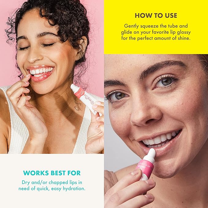 Kopari Coconut Lip Glossy | Nude Tint Birthday Suit | Vegan Hydrating Moisturizing Lip Oil Vitamin E Shea Butter Long Wear High Shine Non Sticky | Clean Plant Based Non Toxic Balm Paraben Free