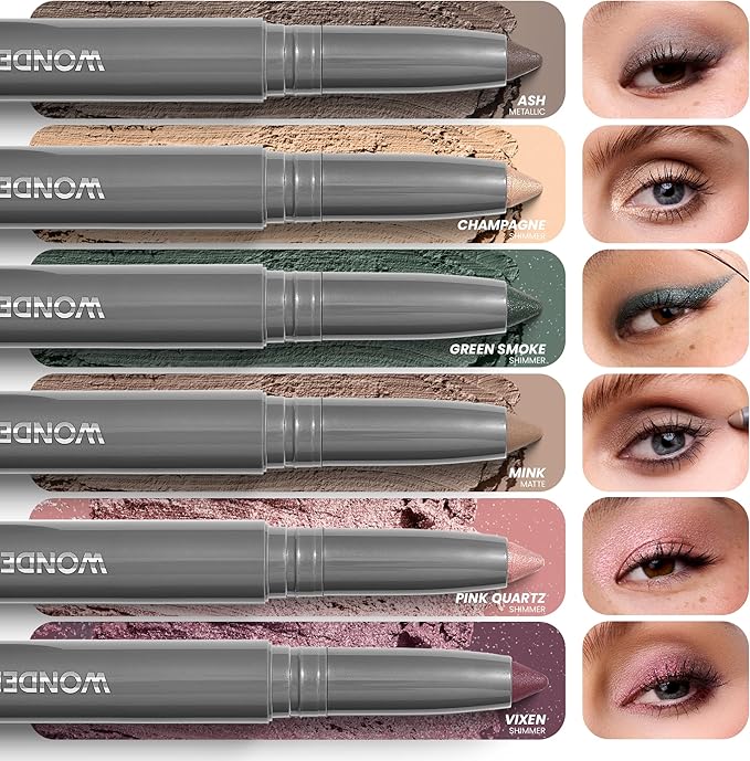 Wonderskin IYKYK Eyeshadow Stick - Longwear Eye Shadow Sticks, Budge-Proof and Waterproof Matte Eyeshadow Stick with Built-in Sharpener (Mink)