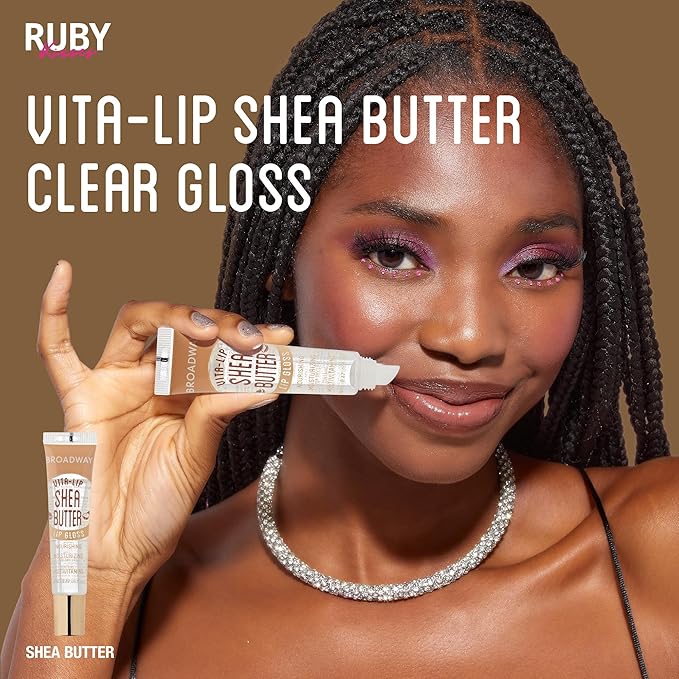 Ruby Kisses Broadway Vita-Lip Clear Lip Gloss (10 Pack), Hydrating & Soothing Formula with Vitamin, High-Shine Non-Sticky Lip Balm with Mint, Rosehip, Coconut, Mango, Argan, Honey, Shea, Cherry, Peach
