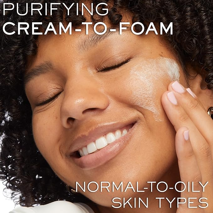 Lancôme Crème Radiance Cream-to-Foam Cleanser | Gentle Purifying Facial Cleanser to Remove Waterproof Makeup & Clarify Pores | For Normal & Combination Skin | 4.2 Fl Oz