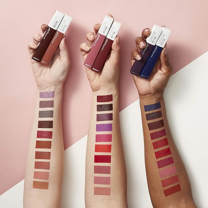 Maybelline Super Stay Matte Ink Liquid Lipstick Makeup, Long Lasting High Impact Color, Up to 16H Wear, Huntress, Muted Grey, 1 Count, Packaging May Vary
