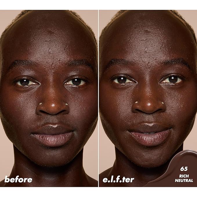 e.l.f. Soft Glam Satin Concealer, Medium Coverage For Blemishes & Under-Eye, Crease-Resistant, Long Lasting, Vegan & Cruelty-Free, 65 Rich Neutral