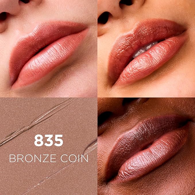 L'Oreal Paris Colour Riche Original Creamy, Hydrating Satin Lipstick with Argan Oil and Vitamin E, Bronze Coin, 1 Count (Pack of 2)