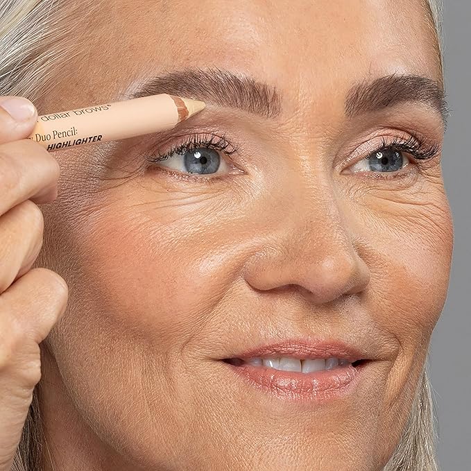 Billion Dollar Brows Duo Brow Highlighter & Concealer Pencil – 2-in-1 Creamy Formula for Lifting & Highlighting, Blendable Concealer & Buildable Highlighter, Cruelty-Free & Vegan for Radiant Brows