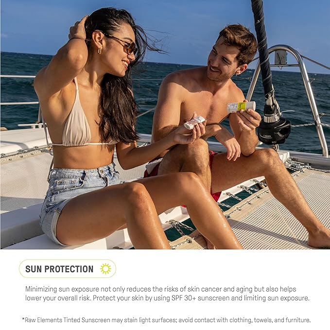 Raw Element Ultra-Moisturizing Face Tint Sunscreen, SPF 30+, Non Toxic Mineral Face Cream, Non Nano Zinc Oxide, Reef Friendly, Safe for All Ages, 0.5 oz, Bronze, Stick Pack of 1