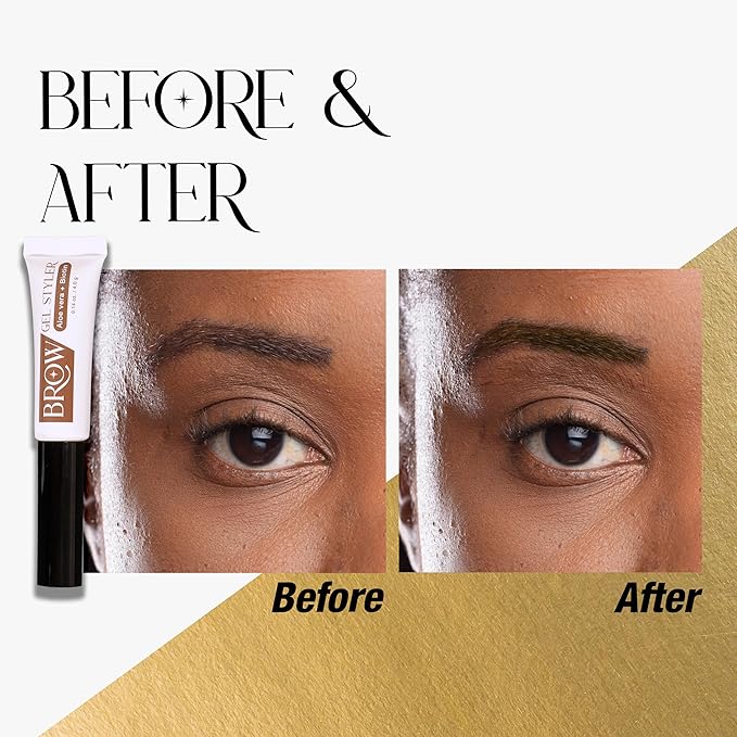 Secret of Pharaoh Brow Gel Styler in Taupe - Water Resistant, Long Lasting Eyebrow Gel for Natural Makeup Look, Great for Lift-Up Styling, Sculpting & Defining, Biotin and Aloe Vera Infused