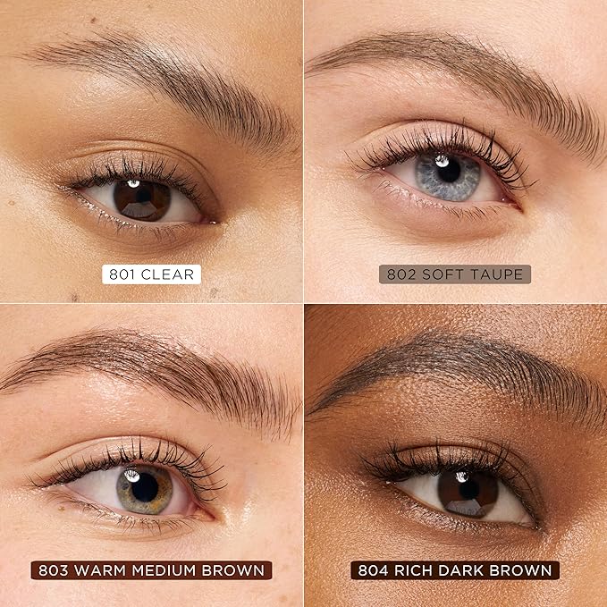 Revlon PhotoReady Lifting Brow Gel, Tinted Eyebrow Lamination with Spoolie Brush, Conditions, Shapes & Defines, 803 Warm Medium Brown, 0.23 fl oz